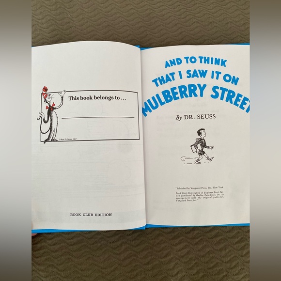 Dr. Seuss rare vintage “And to Think That I Saw it on Mulberry Street” book EUC - Picture 6 of 8